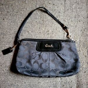 Coach Gray Wristlet Bag